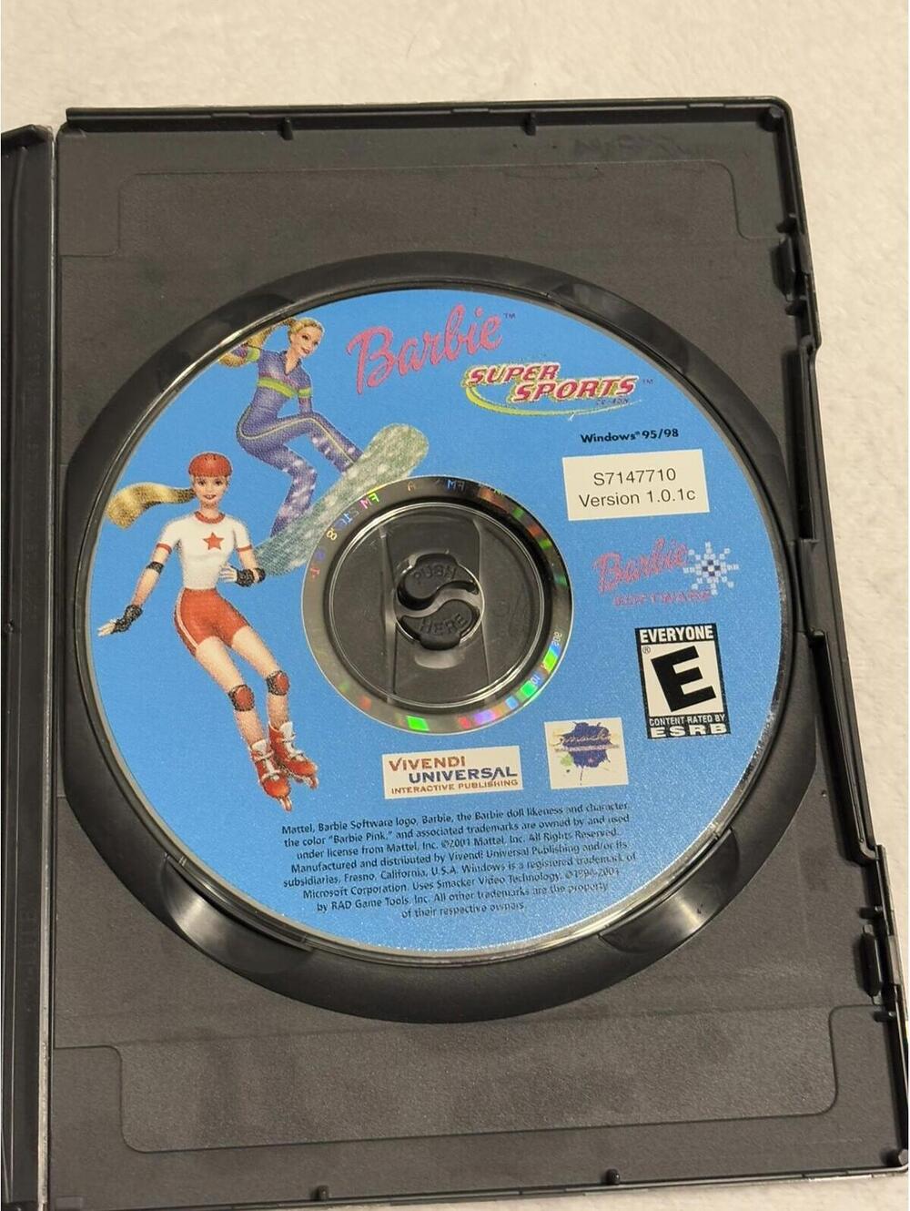 Barbie Super Sports PC Game || Windows Mattel Media 1999 || DISC ONLY